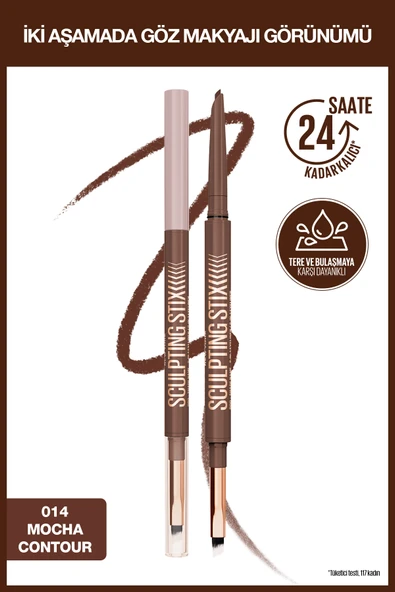 Maybelline New York Sculpting Stix Çift Uçlu Göz Kalemi - 014 Mocha Contour ürün görseli 1
