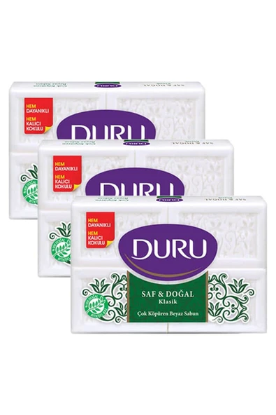 Klasik Banyo Sabunu Saf Ve Doğal 150 gr 4 Lü x 3 Adet ürün görseli 1