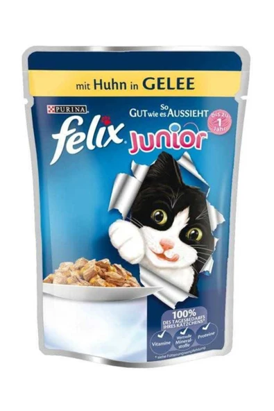 Pouch 20 Adet X Yavru Tavuk Etli Kedi Yaş Mama ürün görseli 1