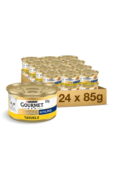 Gold Kıyılmış Tavuklu Kedi Konservesi 85 gr X 24 Adet ürün görseli 1