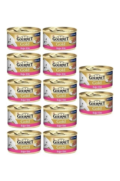 Purina Gold Sığır Etli Yetişkin Kıyılmış Kedi Konserve 12 x 85 G ürün görseli 1