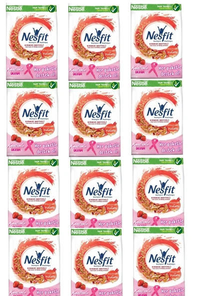 Nesfit Kırmızı Meyveli Kahvaltılık Gevrek 400 gr 12 Adet ürün görseli 1