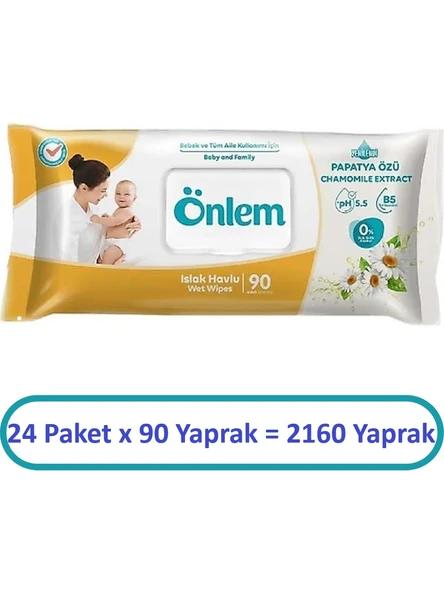 Önlem Papatyalı Islak Havlu Kapaklı 2160 Yaprak ürün görseli 1