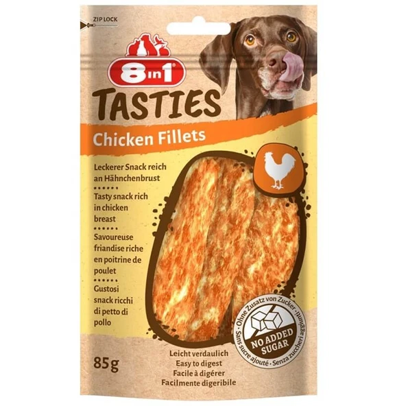 8in1 Tasties Chicken Fillets Tavuk Fileto Köpek Ödülü 85 Gr ürün görseli 1