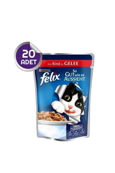 Sığır Etli Pouch Yaş Kedi Maması 20 Adet ürün görseli 1