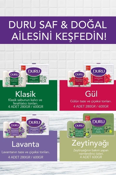 600 GR. BANYO SABUNU BEYAZ KLASİK - Resim 5