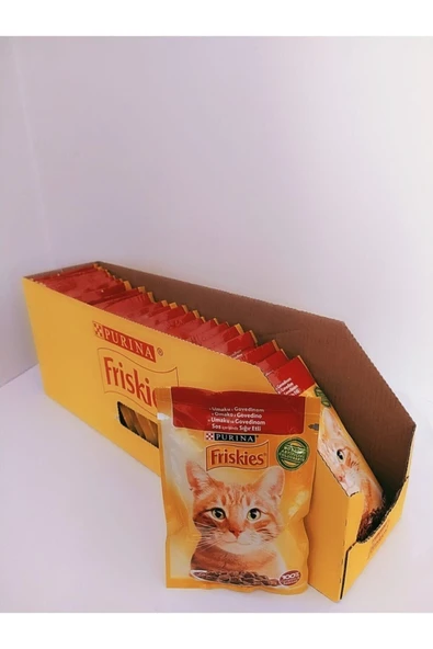 Frıskıes Sığır Etli Yaş Kedi Maması 26'lı Paket ürün görseli 1