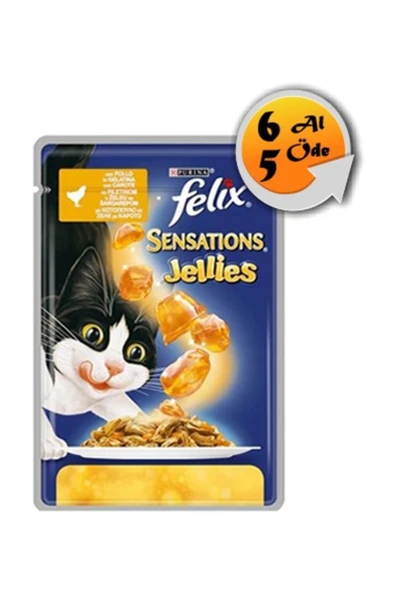 Sensations Tavuklu&havuçlu Yaş Kedi Maması 6al 5öde ürün görseli 1