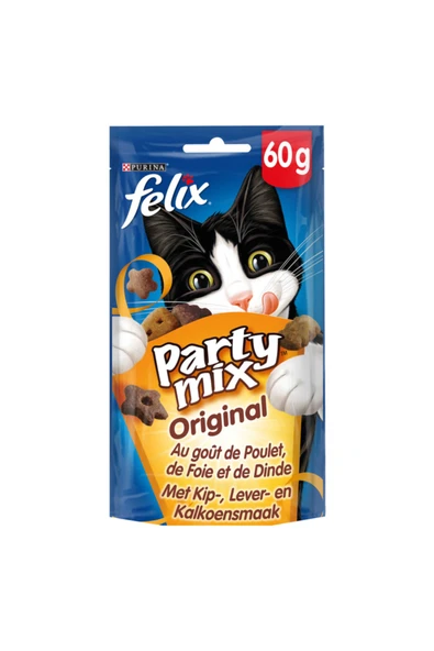 Felix Party Mix Tavuk, Ciğer Ve Hindili Kedi Ödül Maması 60 Gr ürün görseli 1