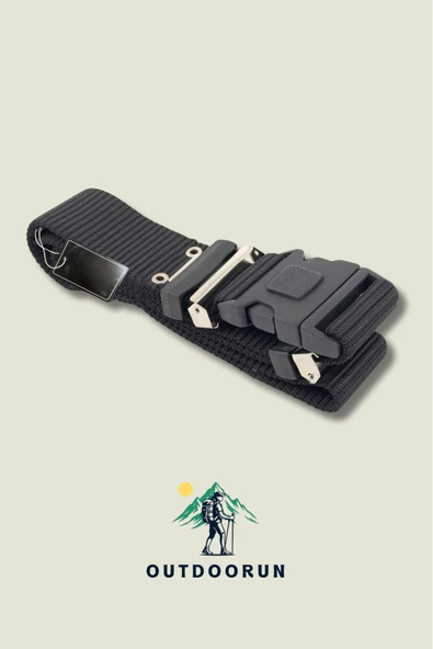Siyah Delikli Outdoor Örme Kemer - Resim 3