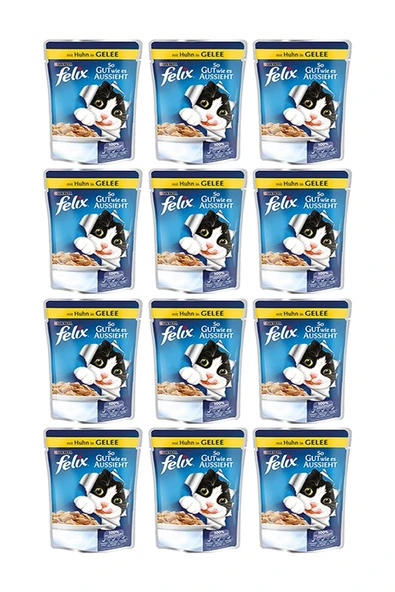 Tavuklu Pouch Yaş Kedi Maması 85gr 12al 10öde ürün görseli 1