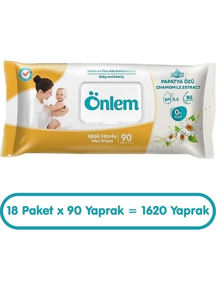 Önlem Papatyalı Islak Havlu Kapaklı 1620 Yaprak ürün görseli 1