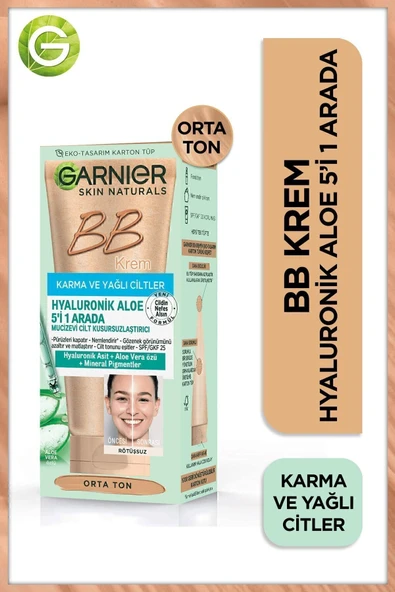 Karma ve Yağlı Ciltler için BB Krem Orta Ton SPF 20 50 ml ürün görseli 1