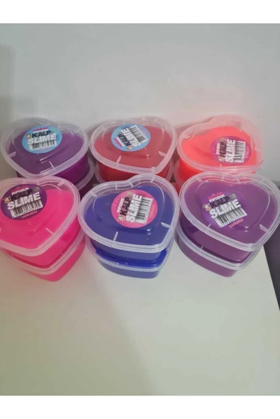 12 Adet Pofuduk Kalp Slime 150 Gr ürün görseli 1