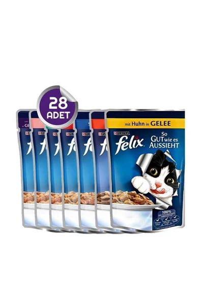 Karma Paket Kedi Konserve Maması 28 Adet X 85gr ürün görseli 1