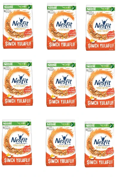 Nesfit Karışık Meyveli Kahvaltılık Gevrek 400 Gr X 9 Adet ürün görseli 1