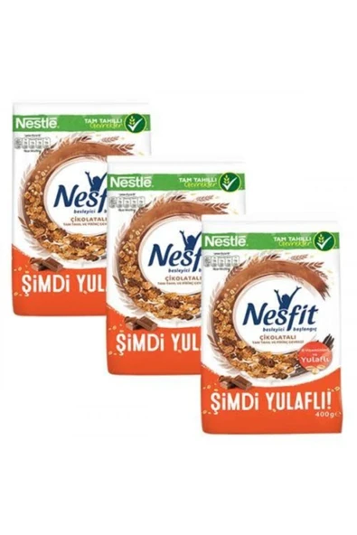 Nesfit Çikolatalı Mısır Gevreği 400 Gr X 3 Adet ürün görseli 1