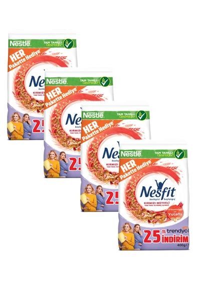 Nesfit Kırmızı Meyveli 400 g 4'lü Set ürün görseli 1