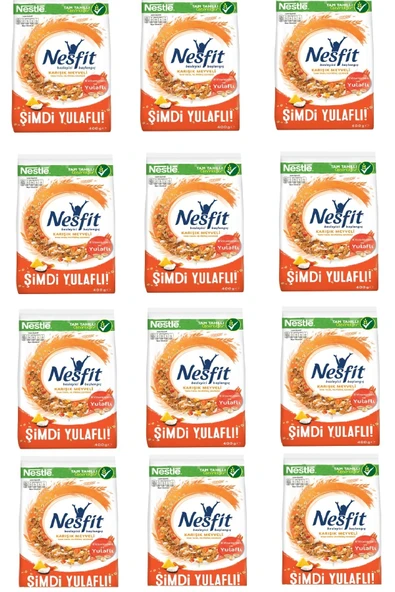 Nesfit Karışık Meyveli Kahvaltılık Gevrek 12 Adet ürün görseli 1