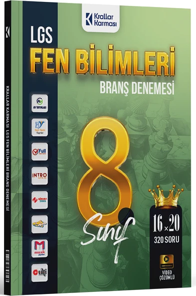Krallar Karması 8. Sınıf LGS Fen Bilimleri 16x20 Branş Denemeleri Krallar Karması ürün görseli 1