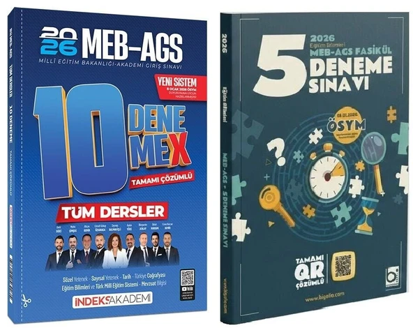YENİ AGS SİSTEMİ - İndeks + Bigelio 2026 MEB-AGS Tüm Dersler 10 + 15 Deneme 2 li Set İndeks Akademi + Bigelio Yayıncılık ürün görseli 1