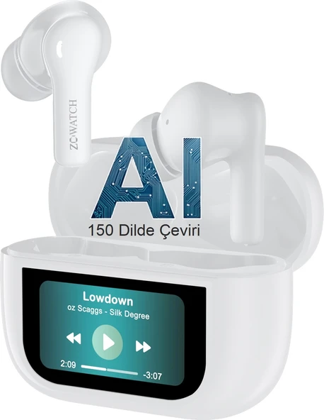 ZCWATCH E0325 Pro AI Canlı Çeviri Kulaklık, ANC/ENC 4 Mikrofon 470 Mah LCD Dokunmatik Ekran ürün görseli 1