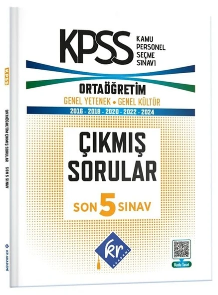 KR Akademi KPSS Lise Ortaöğretim Çıkmış Sorular Son 5 Sınav ürün görseli 1