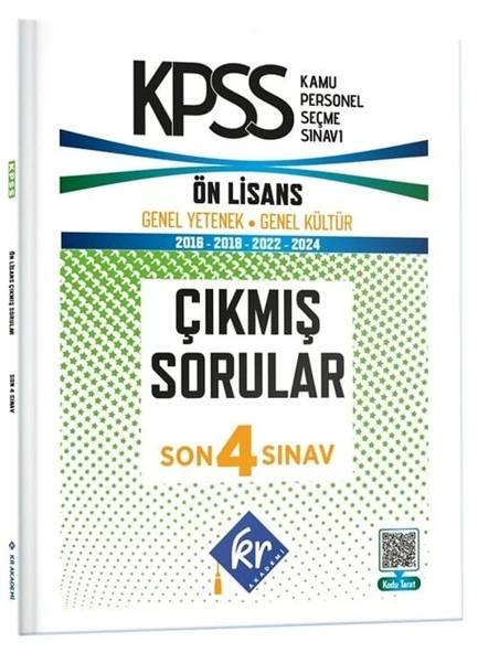 KR Akademi KPSS Genel Yetenek Genel Kültür Ön Lisans Son 4 Sınav Çıkmış Sorular ürün görseli 1