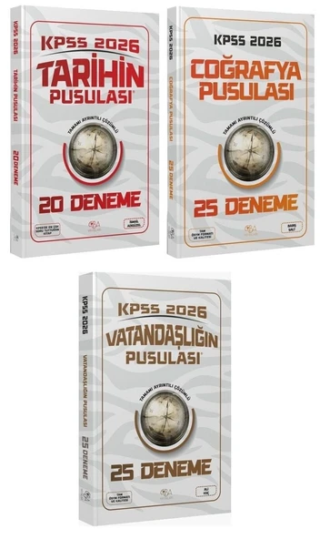 CBA Yayınları 2026 KPSS Tarih + Coğrafya + Vatandaşlık Pusulası 70 Deneme 3 lü Set CBA Yayınları ürün görseli 1