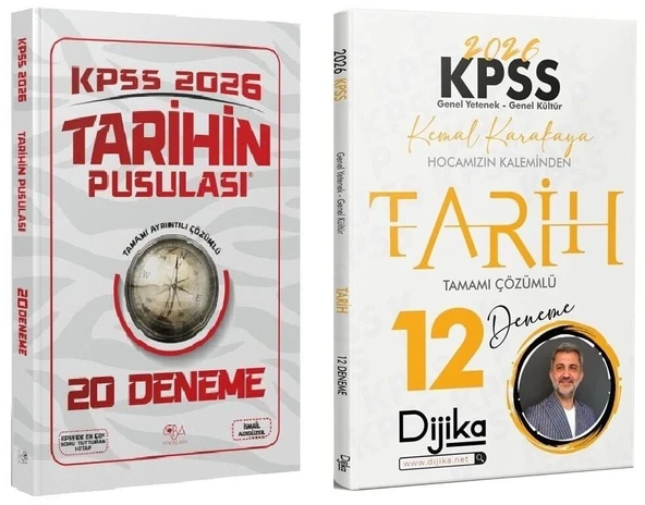 CBA + Dijika 2026 KPSS Tarihin Pusulası 20 + 12 Deneme 2 li Set - İsmail Adıgüzel, Kemal Karakaya CBA + Dijika Yayınları ürün görseli 1