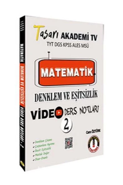 Tasarı TYT DGS KPSS ALES MSÜ Matematik Denklem Eşitsizlik Video Ders Notları ürün görseli 1