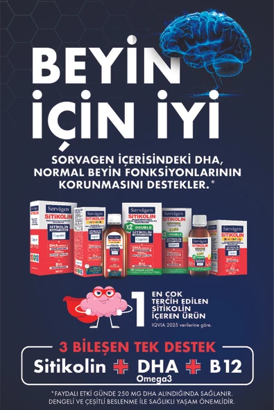 SİTİKOLİN, DHA OMEGA 3 VE B12 (30 KAPSÜL) - Resim 3