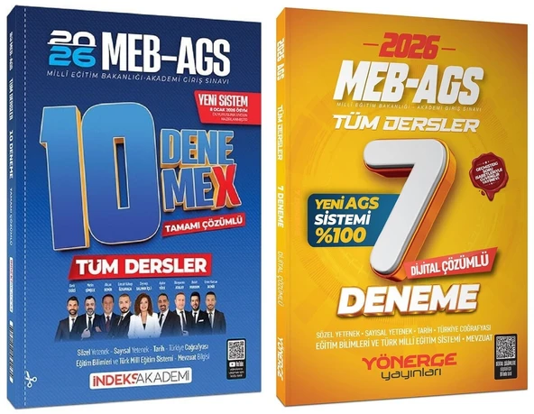 YENİ AGS SİSTEMİ - İndeks + Yönerge 2026 MEB-AGS Tüm Dersler 10 + 7 Deneme 2 li Set İndeks Akademi + Yönerge Yayıncılık ürün görseli 1