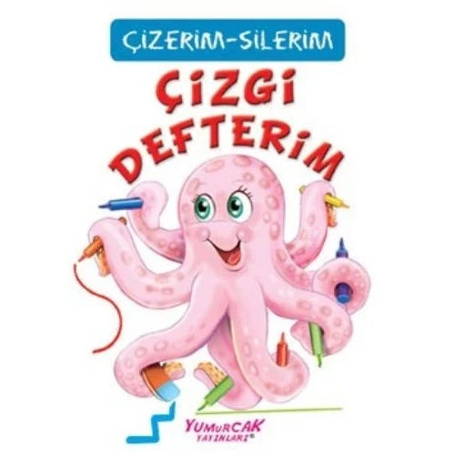 Çiz Sil Çizgi Defterim Kalem Hediyeli Yumurcak ürün görseli 1