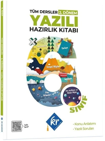 KR Akademi 6. Sınıf Tüm Dersler 2. Dönem Yazılı Hazırlık Kitabı ürün görseli 1