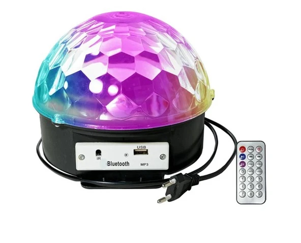 Kumandalı Kristal Led RGB Disko Topu - Resim 4