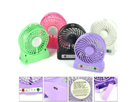 Şarjlı Taşınabilir Mini Fan - Vantilatör - Resim 4