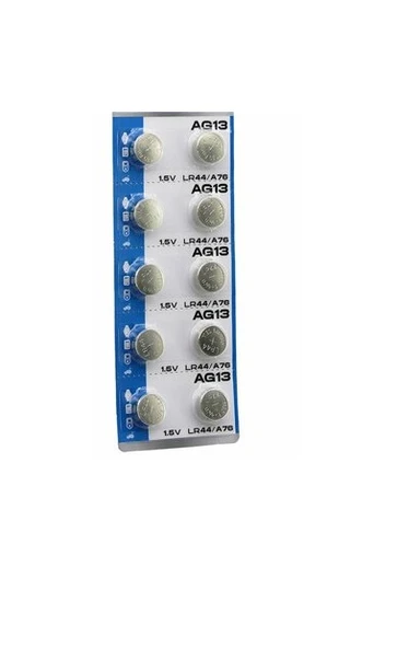 AG13 Saat Pili - Düğme Pil 10lu Paket LR44/A76 1.55V ürün görseli 1