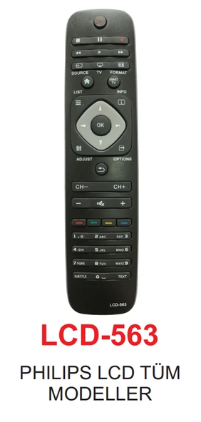 Philips LCD Tüm Modellere Uygun Kumanda LCD-563 ürün görseli 1
