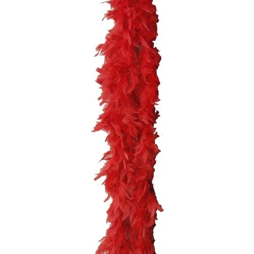 2 Metre Boa Tüy Otriş - Kırmızı - Resim 3