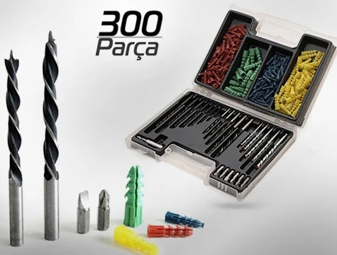 300 Parça Dübel ve Matkap Ucu Seti ürün görseli 1