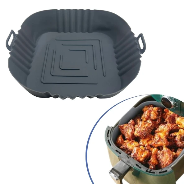 Fritöz Afryer Ve Fırın Silikon Pişirme Matı 20 Cm kare ürün görseli 1