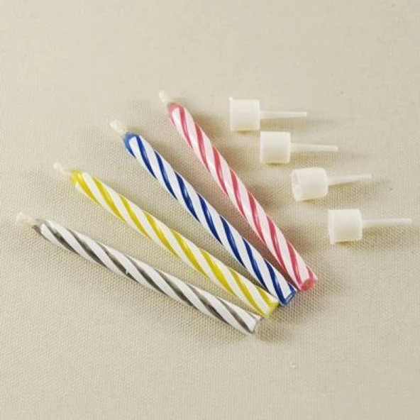 Pasta Mumu - Sönmeyen Mum - 10 Adet - Tekrar Yanan Mum ürün görseli 1