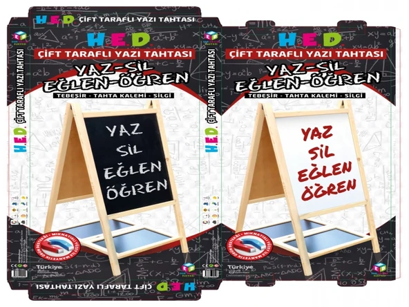 Yazı Tahtası Çift Taraflı Ayaklı Mıknatıslı Yazı Tahtası Seti 110 x 60 ürün görseli 1