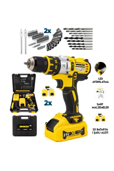 BRANZEG Darbeli Çelik Mandren Vidalama Matkap 10mm ürün görseli 1