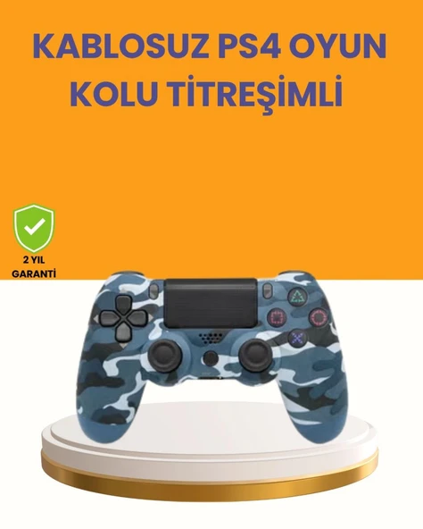 Ps4 Kablosuz Oyun Kolu Gecikmesiz Bağlantılı Ergonomik Tasarımlı ürün görseli 1