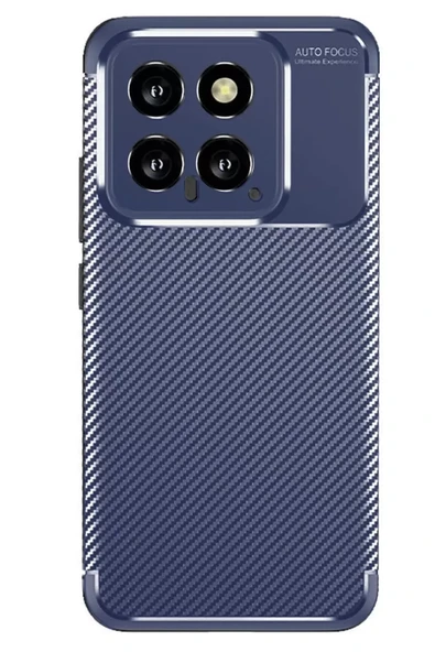 Newface Xiaomi Mi 14T Kılıf Auto Focus Karbon Kapak - Lacivert ürün görseli 1