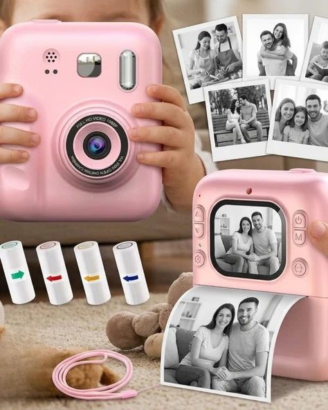 Y300H PRİNTER KAMERA PEMBE ürün görseli 1