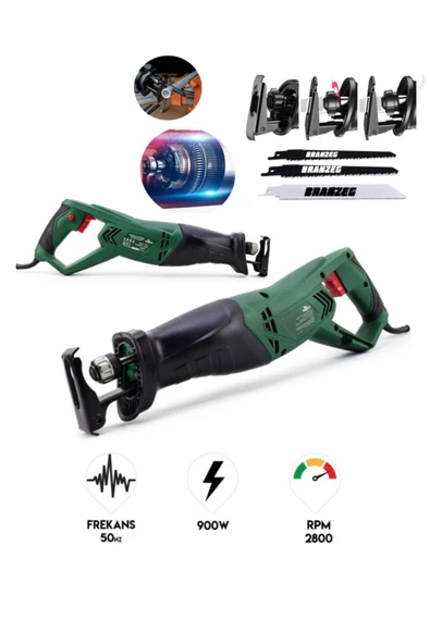 BRANZEG Tilki Kuyruğu Kemik Kesme 230mm 900W 2800 Devir 3 Adet Bıçak ürün görseli 1