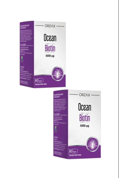 Ocean Biotin 5000 Mcg 60 Kapsül 2 Adet ürün görseli 1